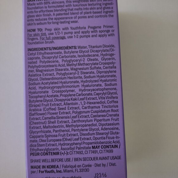 Youth Foria Date Night Skin Tint Serum Foundation, Color 260 - Picture 5 of 9